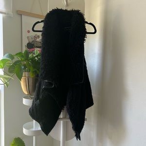 Love Tree Black Draped Vest